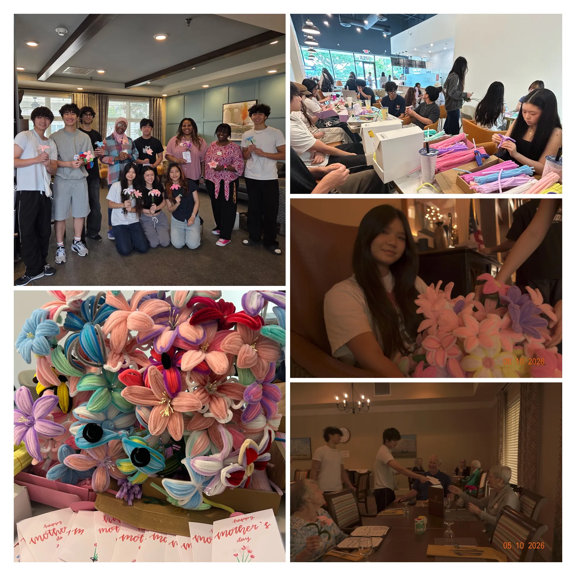 Community visit activities and care package supplies from Hearts for Elders